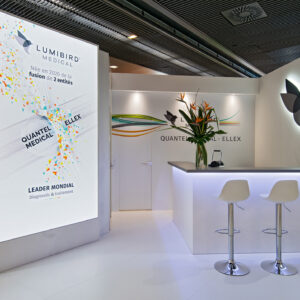 Congrès SFO standiste stand sur mesure Lumibird Them's Concept