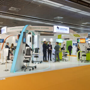 Congrès SFO standiste stand sur mesure Lumibird Them's Concept