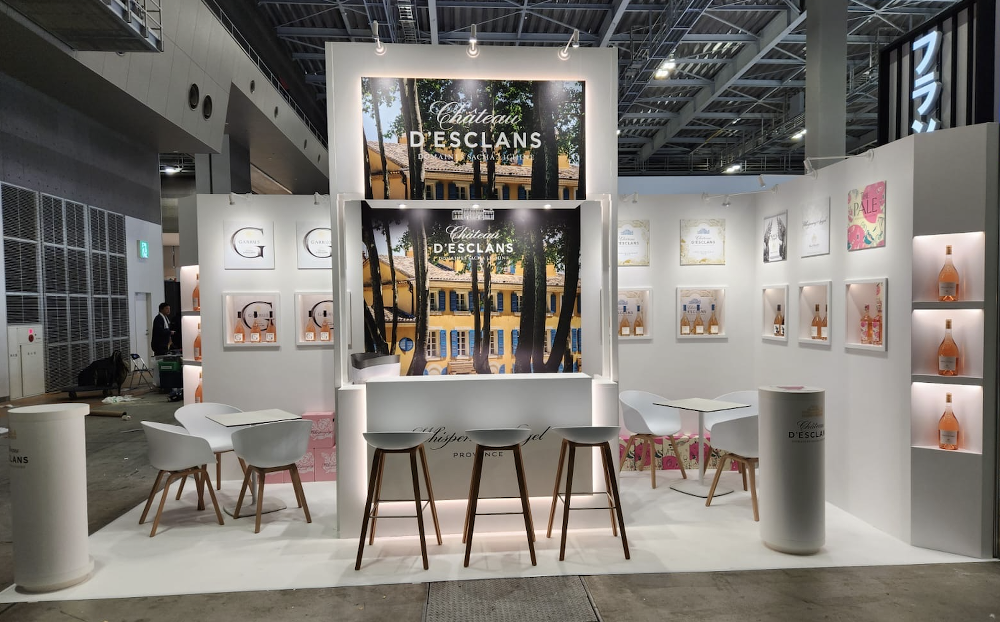 Stand Chateau d'Esclan vue de face pour ProWine Tokyo