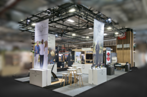 Stand sur mesure Maison Wessman Wine Paris vu de face