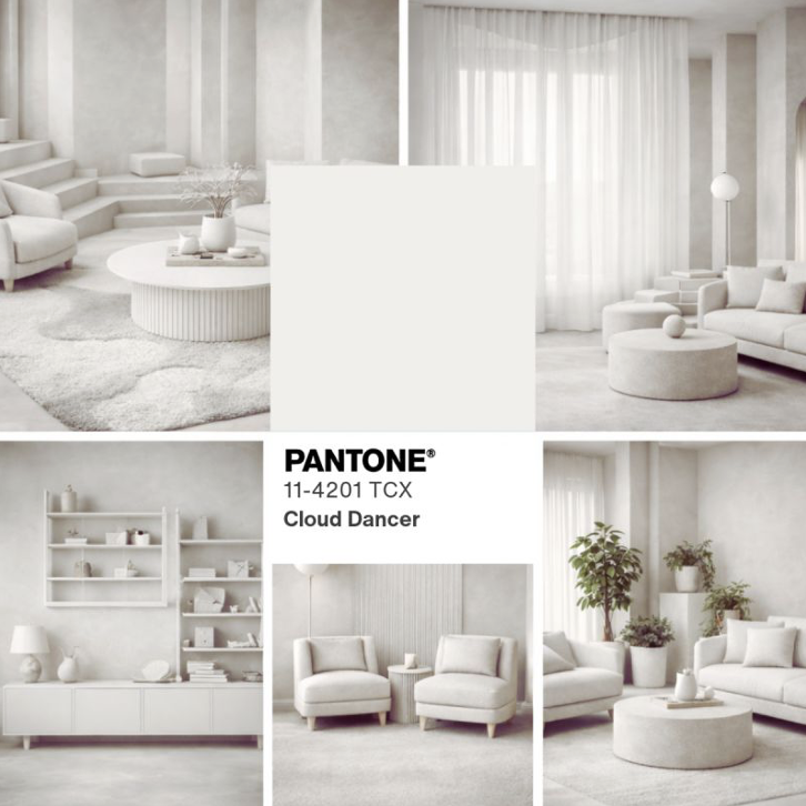 Pantone 2026 Nuage : la tendance couleur qui inspire le design des espaces