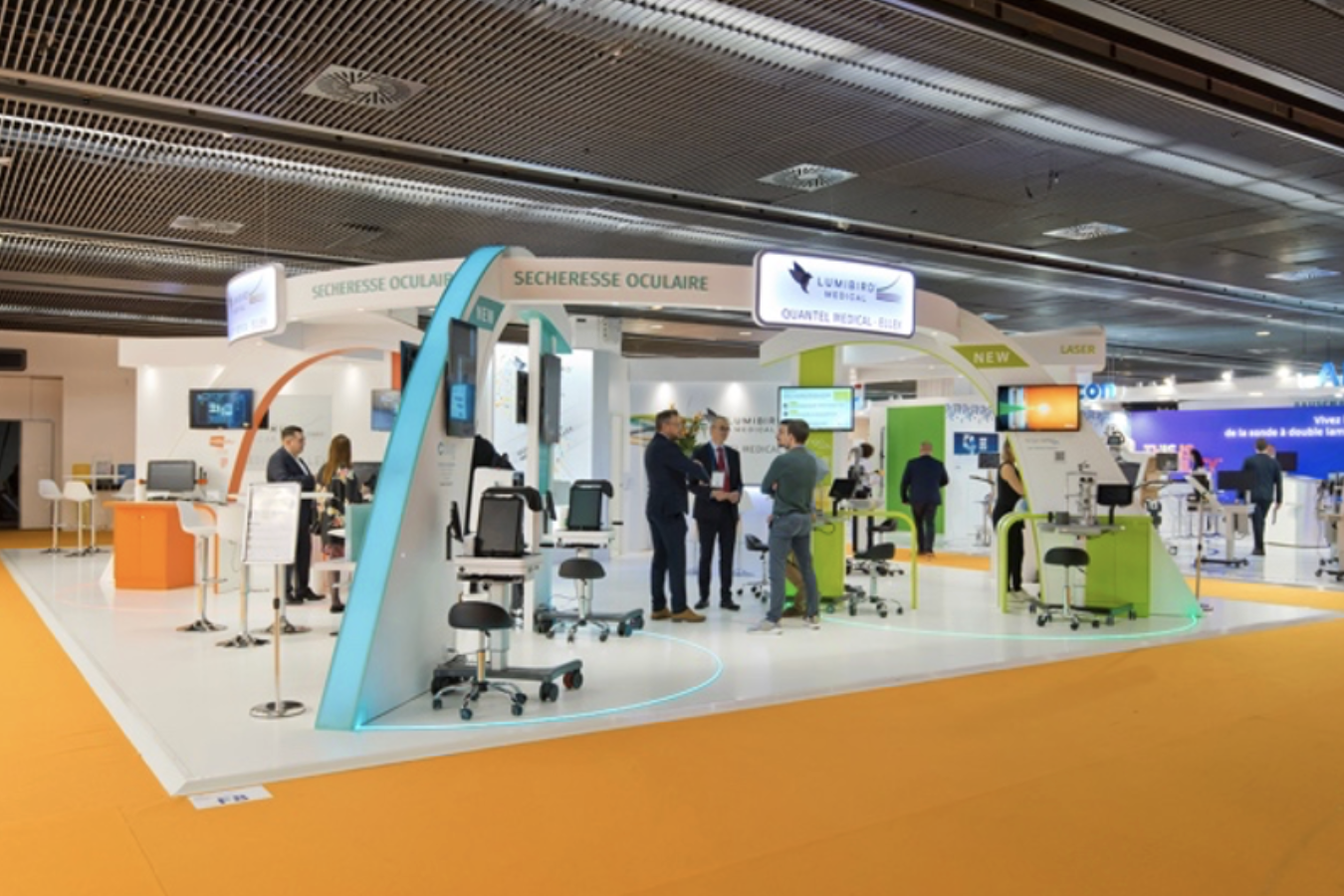 quantel medical stand sur mesure conception et realisation Thems Concept