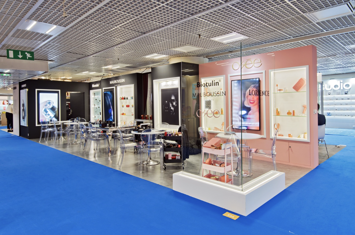 stand parfum travel retail duty free TFWA Lorience